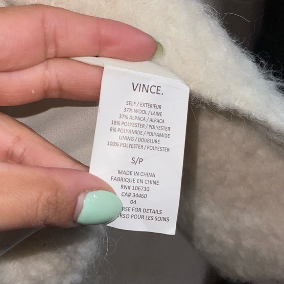 Vince | Fuzzy Knit Wool Alpaca Long Coat Size: Small - Picture 5 of 7